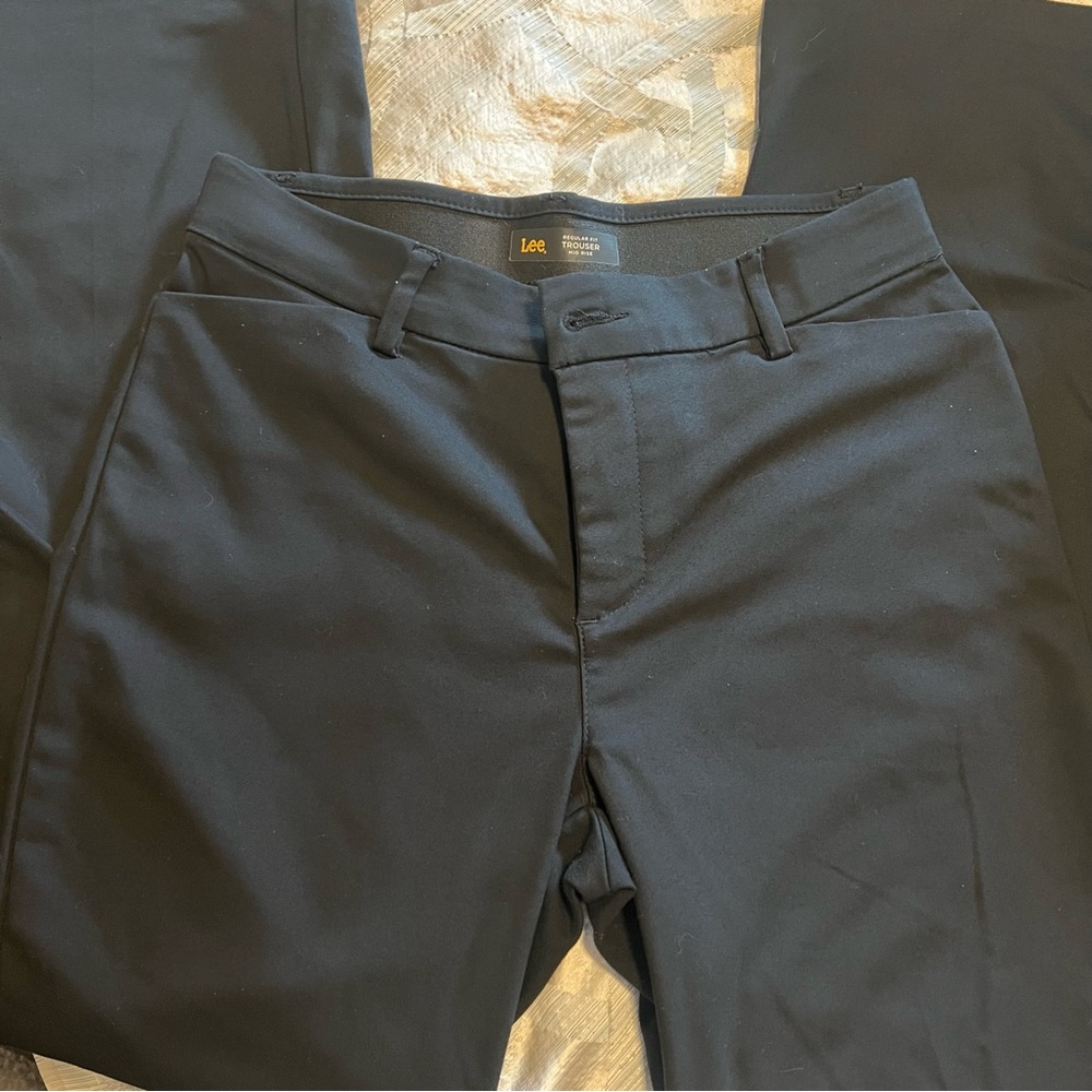 Lee 8S Mid Rise Black Trousers